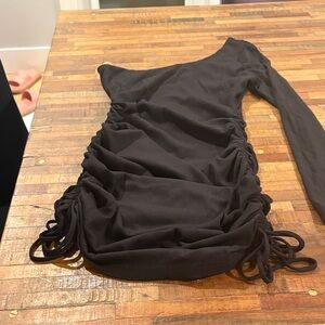 Chic Black One-Shoulder Mini Dress